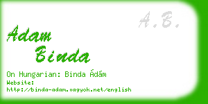 adam binda business card